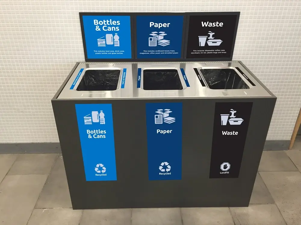 Facility managers waste collection plan and bins